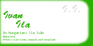 ivan ila business card