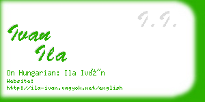 ivan ila business card